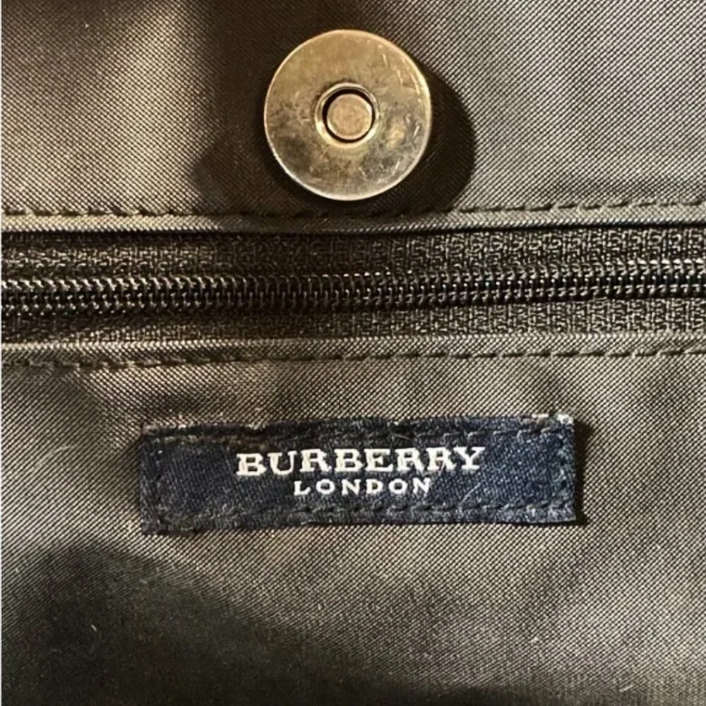 Burberry Leather Trimmed Nova Haymaker Check Tote with COA